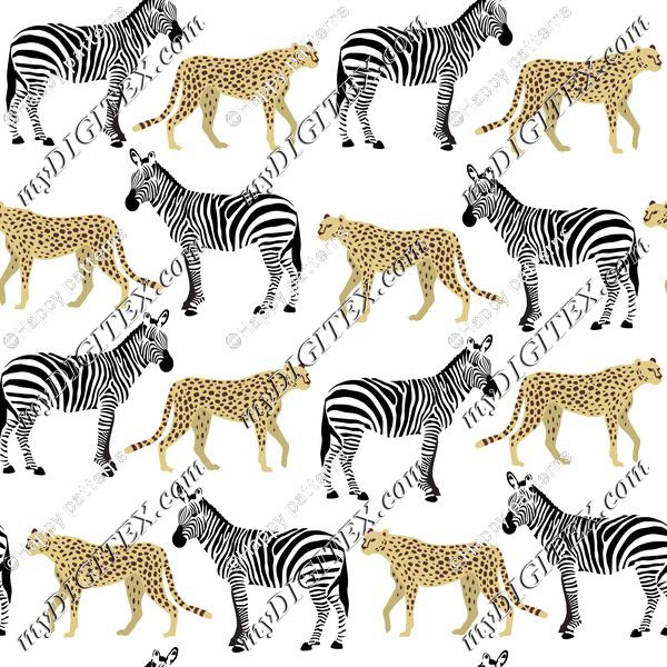 Safari Animals Zebra and Cheetah