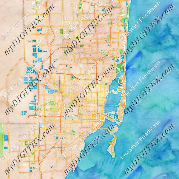 miami watercolor