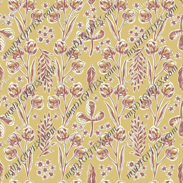Scribbly plants symmetric ochre-01