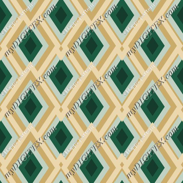 Abstract Geometric pattern with Green, Winter Pattern