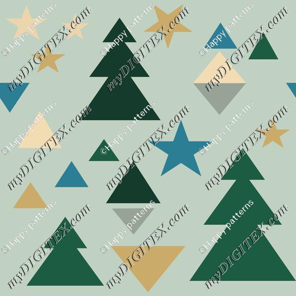 Abstract Geometric Winter Pattern