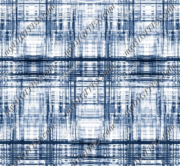 Light indigo blue shibori tie dye tartan