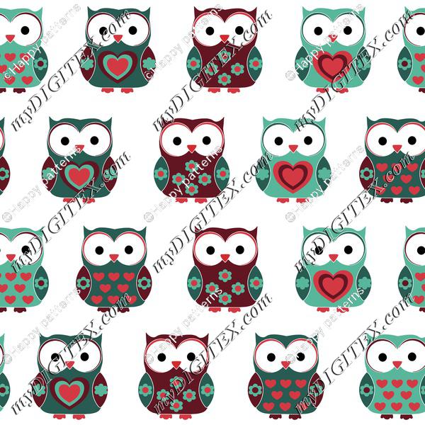 Cute Christmas Owls