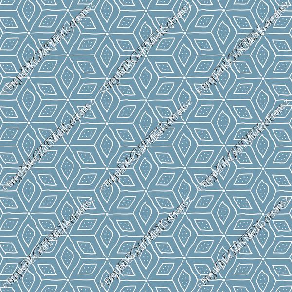 Endless stars in blue and white