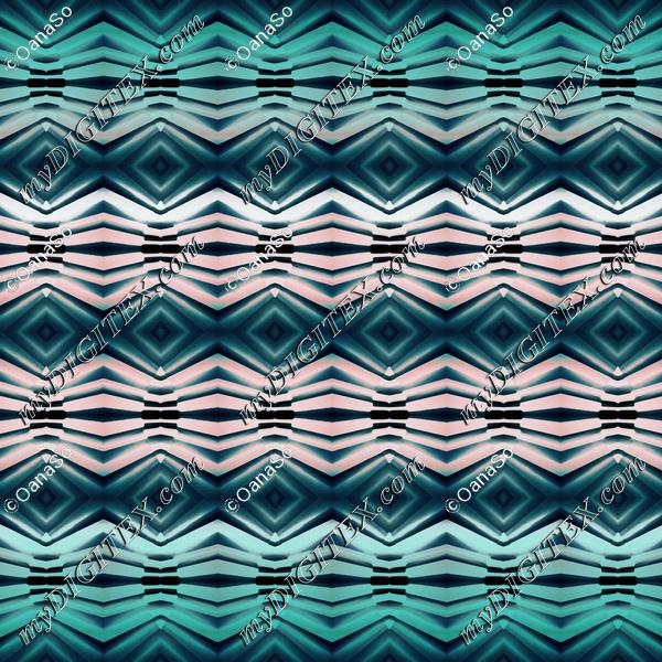 Green peach abstract geometric rhombic pattern