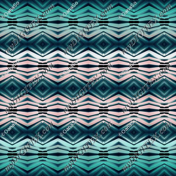 Green peach abstract geometric rhombic pattern