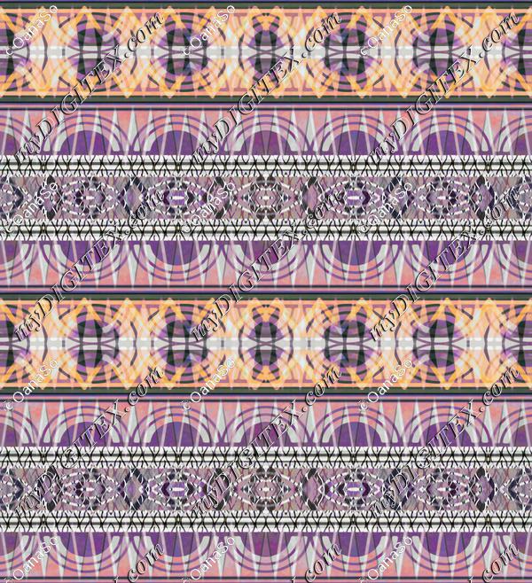 Yellow pink tribal geometric pattern