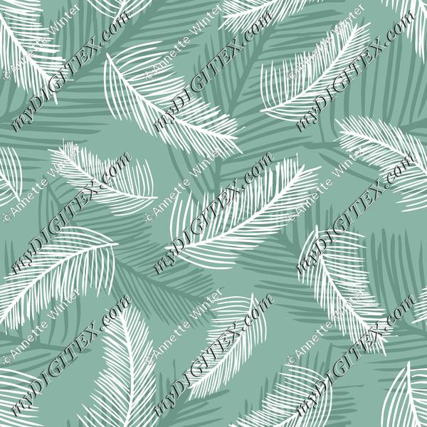 Palm Leaves Green Back