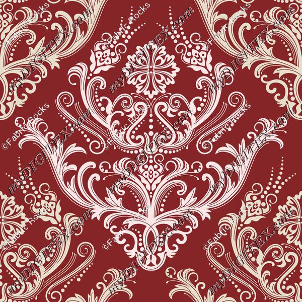 Watercolor Bouquet Damask 2