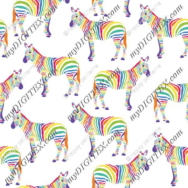 Zebra Rainbow, Rainbow Zebra Safari Animals