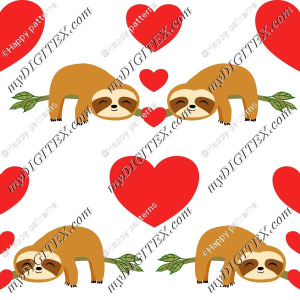 Sloth Love, Cute Sloths Valentin's day