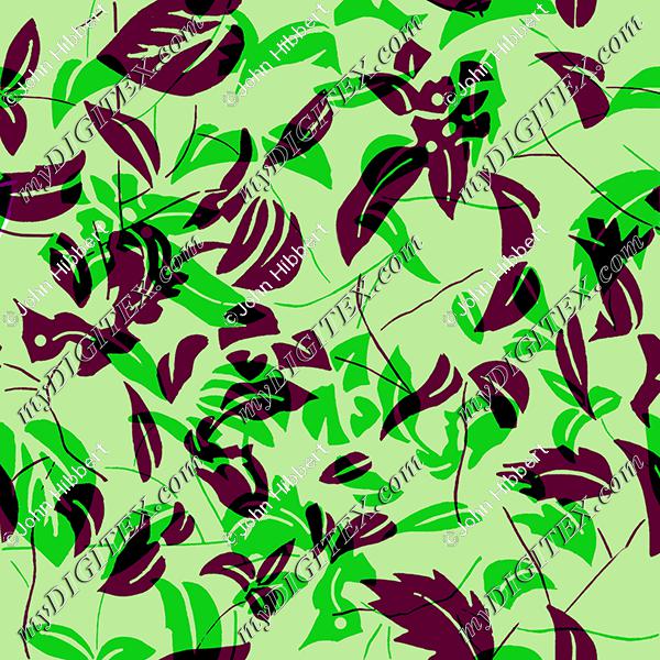 Green and wine leaves