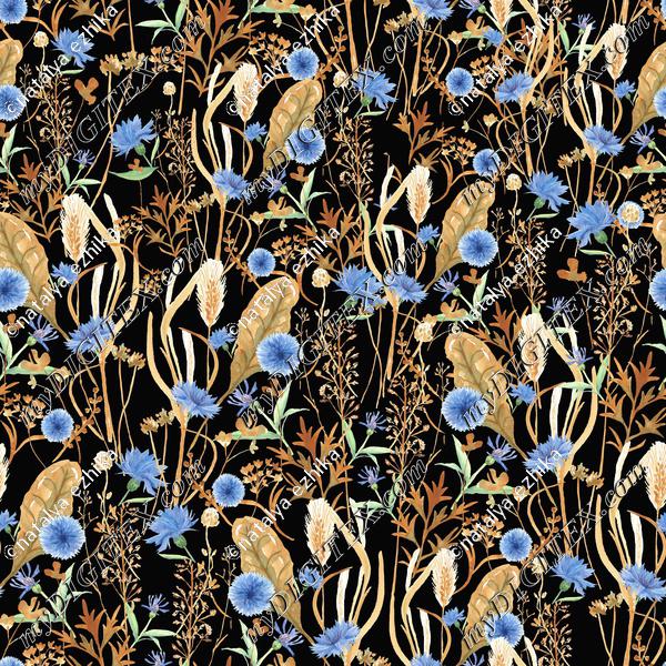 NK121-grass withcornflower