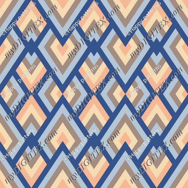 Abstract geometric pattern in Classic blue, beach color pallette