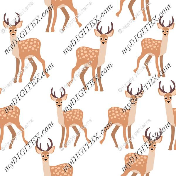 Deer on white