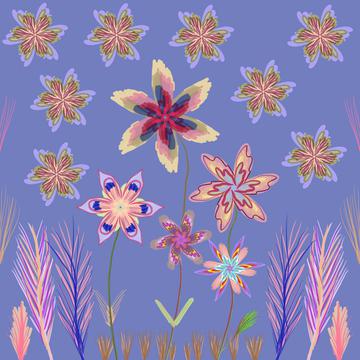 Mandala Flower Garden(no repeat pattern)