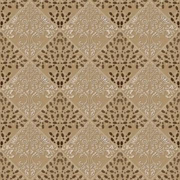 Flocked Damask Footprints