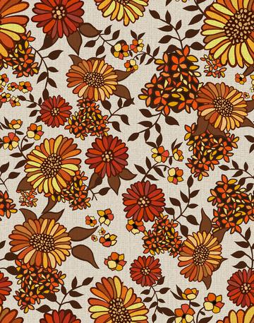 Retro 70s vintage style flowers