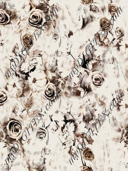 blur roses print