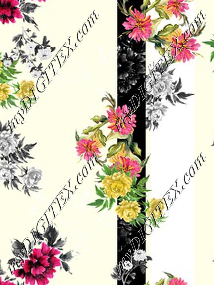 stripes florist print