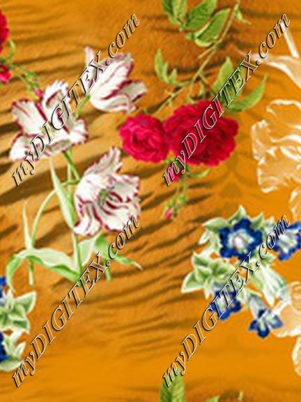 roses print animal skin