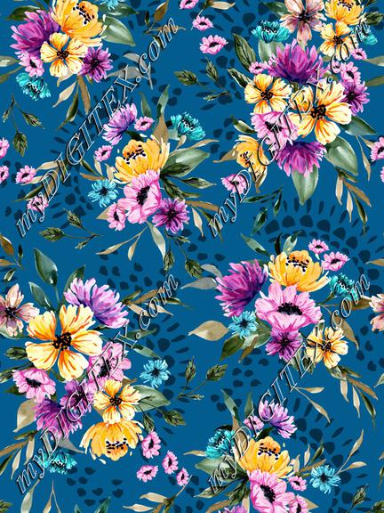 Daphnie Floral Garden V02 - Blue 02