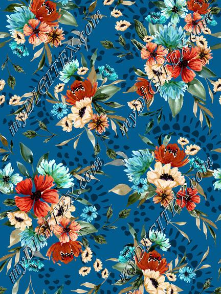 Daphnie Floral Garden V03 - Blue 02