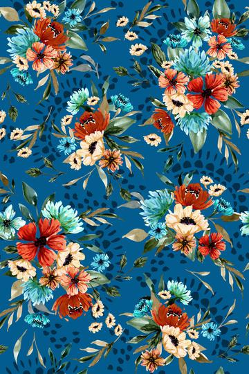 Daphnie Floral Garden V03 - Blue 02