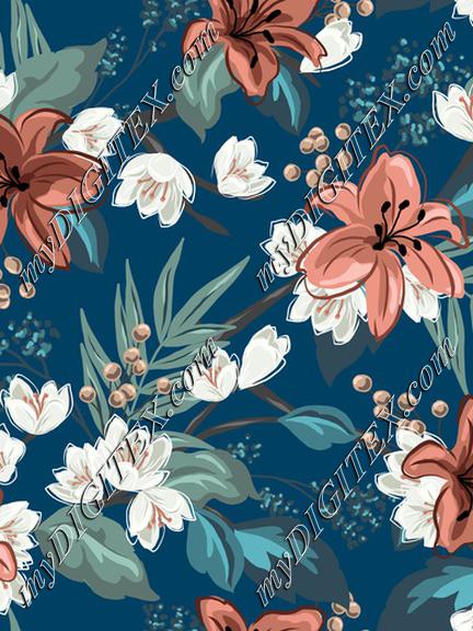 Carnation Chintz - Blue-01