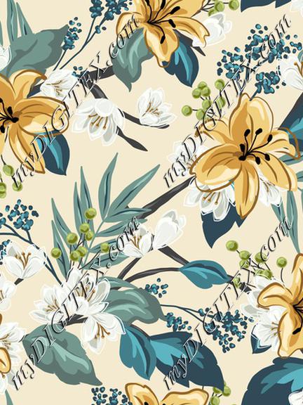 Daffodil Chintz - Beige-01