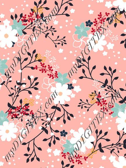 Pastel Pink Floral Garden-01