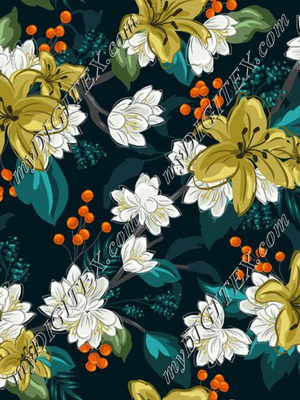 Summer Chintz - DarkTeal-01
