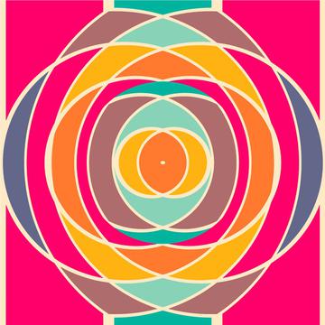 Circles in retro colors