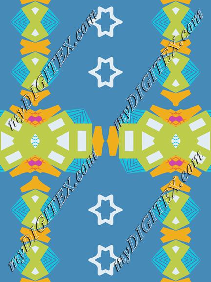 Shapes on a blue background