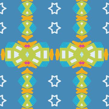 Shapes on a blue background