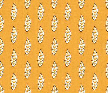 Watercolor Mustard Spring Leaves