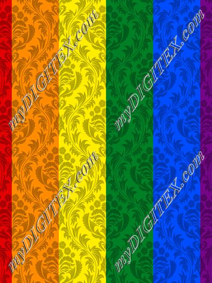 Pride Flag Damask