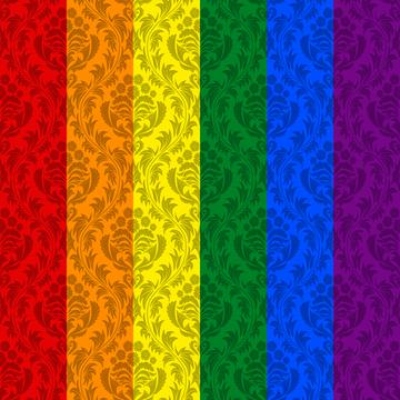 Pride Flag Damask