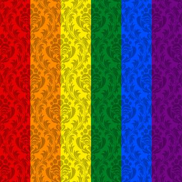 Pride Flag Damask