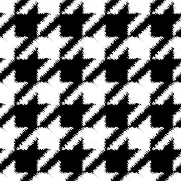 Fuzzy Houndstooth (B&W)