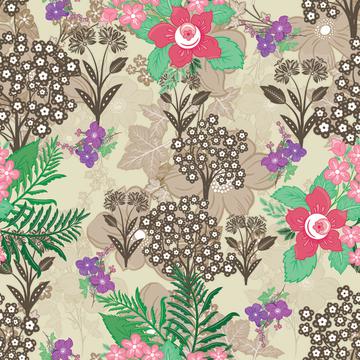 Seamless repeat pattern floral