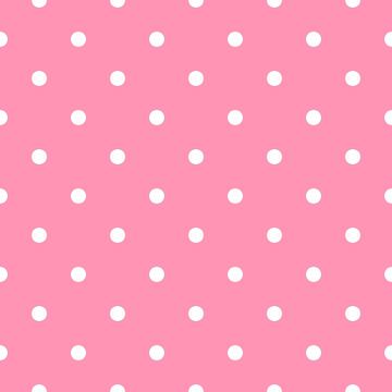 Polka dot white on pink background textile. Dotted fabric