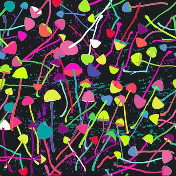 Neon Mushrooms