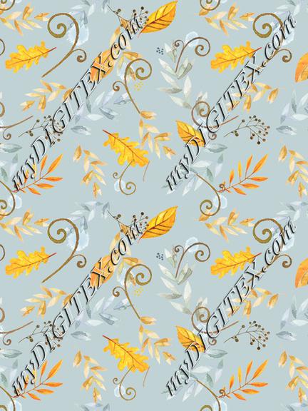 vintage_autumn_floral_tossed_blue_bkgd