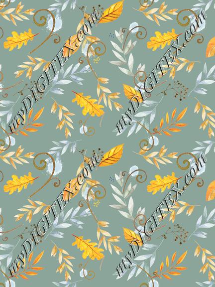 vintage_autumn_floral_tossed_sage_green_bkgd