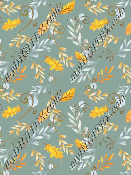 vintage_autumn_floral_tossed_sage_green_bkgd