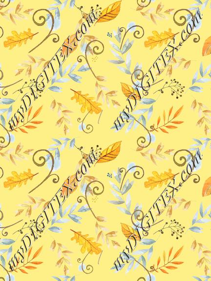 vintage_autumn_floral_tossed_yellow_bkgd