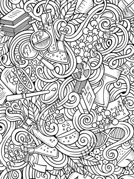 Science Coloring Pattern