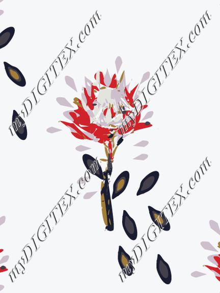 Native flower with leaves-03