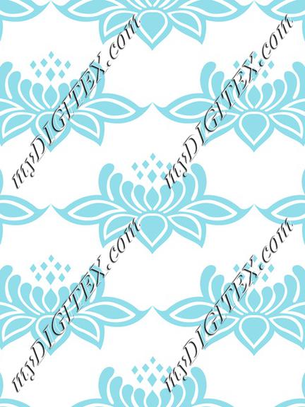 Lace damask blue flowers baroque victorian style